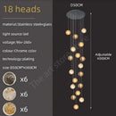 GobekUsa Crystal Glass Spiral Ceiling Chandelier for Modern Living Room & Kitchen Decor