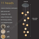 GobekUsa Crystal Glass Spiral Ceiling Chandelier for Modern Living Room & Kitchen Decor