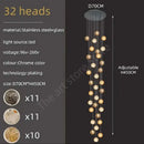 GobekUsa Crystal Glass Spiral Ceiling Chandelier for Modern Living Room & Kitchen Decor