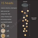 GobekUsa Crystal Glass Spiral Ceiling Chandelier for Modern Living Room & Kitchen Decor