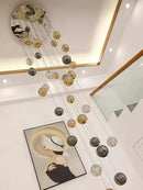 GobekUsa Crystal Glass Spiral Ceiling Chandelier for Modern Living Room & Kitchen Decor
