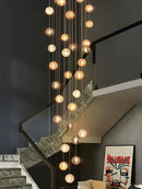 GobekUsa Crystal Glass Spiral Ceiling Chandelier for Modern Living Room & Kitchen Decor