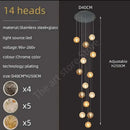 GobekUsa Crystal Glass Spiral Ceiling Chandelier for Modern Living Room & Kitchen Decor