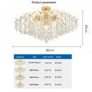GobekUsa Crystal LED Chandelier Ceiling Lamp Modern Living Room Bedroom Light