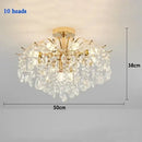 GobekUsa Crystal LED Chandelier Ceiling Lamp Modern Living Room Bedroom Light