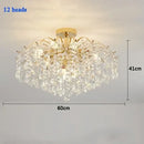 GobekUsa Crystal LED Chandelier Ceiling Lamp Modern Living Room Bedroom Light