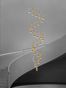 GobekUsa Crystal Pendant Chandelier for High Ceilings