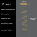 GobekUsa Crystal Pendant Chandelier for High Ceilings