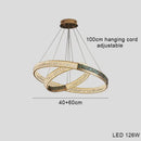 GobekUsa Crystal Ring Ceiling Chandelier | Stainless Steel | Luxury Home Decor