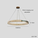 GobekUsa Crystal Ring Ceiling Chandelier | Stainless Steel | Luxury Home Decor