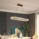 GobekUsa Crystal Ring Ceiling Chandelier | Stainless Steel | Luxury Home Decor