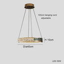GobekUsa Crystal Ring Ceiling Chandelier | Stainless Steel | Luxury Home Decor