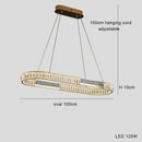 GobekUsa Crystal Ring Ceiling Chandelier | Stainless Steel | Luxury Home Decor