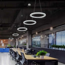 GobekUsa Crystal Rings Pendant Chandelier: Modern Ceiling Lamp for Living Room Decoration