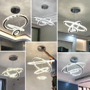GobekUsa Crystal Rings Pendant Chandelier: Modern Ceiling Lamp for Living Room Decoration