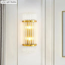 GobekUsa Modern Golden Wall Sconce with Crystal Shade, Bedside Wall Mount Light (12"/21.5" W)