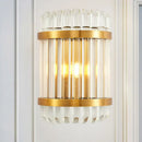 GobekUsa Modern Golden Wall Sconce with Crystal Shade, Bedside Wall Mount Light (12"/21.5" W)