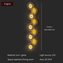 GobekUsa Crystal Wall Lamp for TV Background Bedroom LED Sconces- Living Room Aisle.