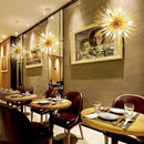 GobekUsa Dandelion Ball Chandelier: Nordic Modern Golden Bedroom & Restaurant Lamp
