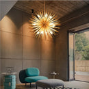 GobekUsa Dandelion Ball Chandelier: Nordic Modern Golden Bedroom & Restaurant Lamp
