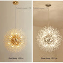 GobekUsa Dandelion Spark LED Chandelier – Modern Art Crystal Lamps for Home Decor