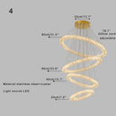 GobekUsa Crystal Ring Chandelier - Color Changing LED Modern Luxury Hanging Lamp