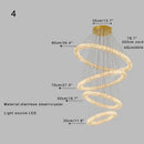 GobekUsa Crystal Ring Chandelier - Color Changing LED Modern Luxury Hanging Lamp