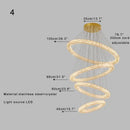 GobekUsa Crystal Ring Chandelier - Color Changing LED Modern Luxury Hanging Lamp