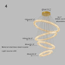 GobekUsa Crystal Ring Chandelier - Color Changing LED Modern Luxury Hanging Lamp