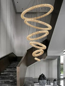GobekUsa Crystal Ring Chandelier - Color Changing LED Modern Luxury Hanging Lamp