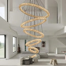 GobekUsa Crystal Ring Chandelier - Color Changing LED Modern Luxury Hanging Lamp