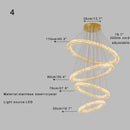GobekUsa Crystal Ring Chandelier - Color Changing LED Modern Luxury Hanging Lamp
