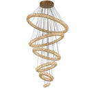 GobekUsa Crystal Ring Chandelier - Color Changing LED Modern Luxury Hanging Lamp