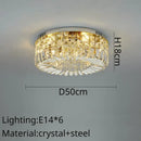 GobekUsa Crystal Ring LED Ceiling Lamp: Modern Luxury for Home Décor