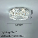 GobekUsa Crystal Ring LED Ceiling Lamp: Modern Luxury for Home Décor