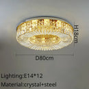 GobekUsa Crystal Ring LED Ceiling Lamp: Modern Luxury for Home Décor