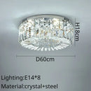 GobekUsa Crystal Ring LED Ceiling Lamp: Modern Luxury for Home Décor
