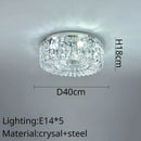 GobekUsa Crystal Ring LED Ceiling Lamp: Modern Luxury for Home Décor