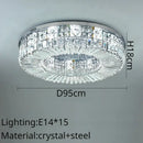 GobekUsa Crystal Ring LED Ceiling Lamp: Modern Luxury for Home Décor