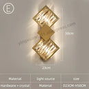 GobekUsa Crystal Wall Light: Minimalist Bedside Loft Wall Sconce for Living Room