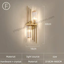 GobekUsa Crystal Wall Light: Minimalist Bedside Loft Wall Sconce for Living Room