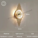 GobekUsa Crystal Wall Light: Minimalist Bedside Loft Wall Sconce for Living Room