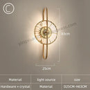 GobekUsa Crystal Wall Light: Minimalist Bedside Loft Wall Sconce for Living Room