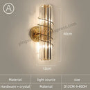 GobekUsa Crystal Wall Light: Minimalist Bedside Loft Wall Sconce for Living Room