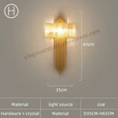 GobekUsa Crystal Wall Light: Minimalist Bedside Loft Wall Sconce for Living Room