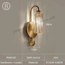 GobekUsa Crystal Wall Light: Minimalist Bedside Loft Wall Sconce for Living Room