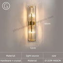 GobekUsa Crystal Wall Light: Minimalist Bedside Loft Wall Sconce for Living Room