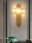 GobekUsa Crystal Wall Light: Minimalist Bedside Loft Wall Sconce for Living Room