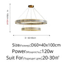 GobekUsa Crystal LED Ceiling Chandeliers: Modern Living Room Dining Room Pendant Lamp