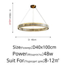 GobekUsa Crystal LED Ceiling Chandeliers: Modern Living Room Dining Room Pendant Lamp